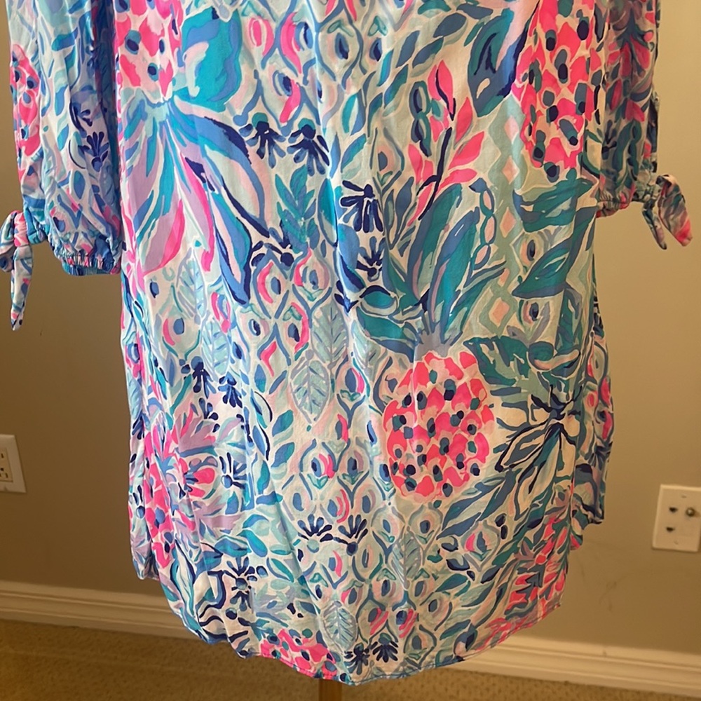 Lilly Pulitzer Zanzibar Blue Party Princess Mary Ellen Dress Small View 4